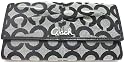 AUTHENTIC COACH PARKER OP ART CHECKBOOK WALLET 42461 (BW/Black)
