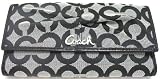 AUTHENTIC COACH PARKER OP ART CHECKBOOK WALLET 42461 (BW/Black)