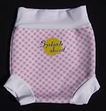 from Splash About Splash About neoprene Happy Nappy (swim nappy), Pink Gingham Print with White rib, Medium (3-8 months)