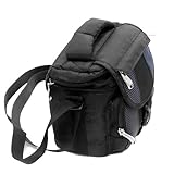 Large Digital SLR Camera and lens Pouch Nylon Case with Strap- Black