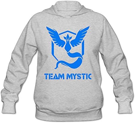 Cozyou Team Logo Mystic Women Long Sleeve Leisure Pullover M Ash