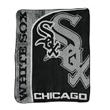 MLB Chicago White Sox Super Soft Plush Thermal Blanket / Fleece Couch Throw - Black & Grey