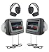 Electronics : Power Acoustik HDVD-9BK 8.8-Inch Pre-Loaded Universal Headrest Monitors with Twin DVD Combo and Headphones (Black)