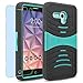 Alcatel OneTouch Fierce XL Case, INNOVAA Turbulent Armor Case (Not Compatible with Alcatel Fierce) W/ Free Screen Protector & Touch Screen Stylus Pen - Teal/Black