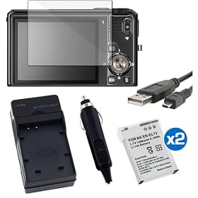 Everydaysource 2X EN-EL12 ENEL12 BATTERY + CHARGER + CABLE + MORE FOR NIKON S9100