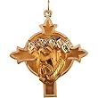 14K Yellow Gold Face of Jesus Pendant - 37.00x35.00mm