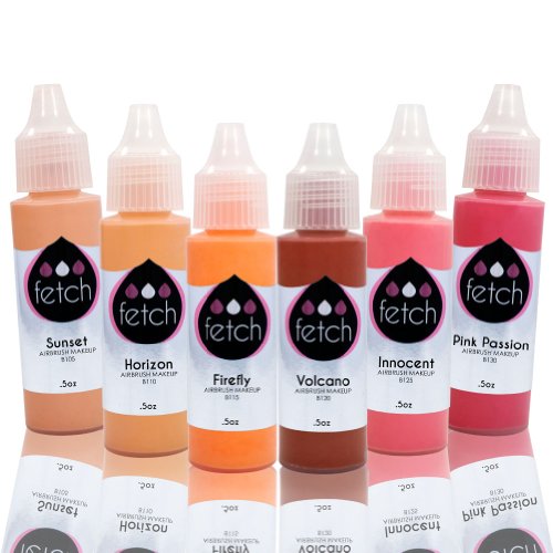 Fetch High Definition Light Airbrush Spray Makeup Face BLUSH 6 Bottle Set .5 oz