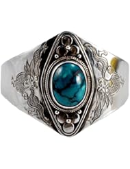 Exquisite Tibetan Sterling Silver Turquoise Dragon Bracelet