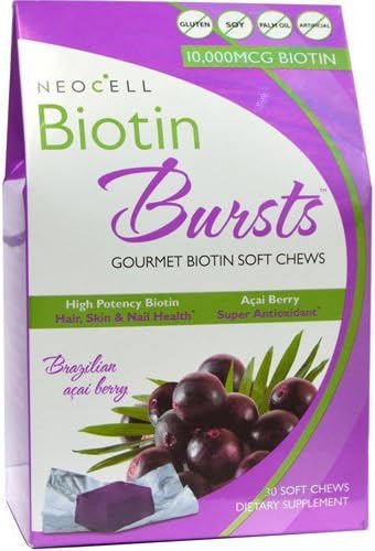Neocell Laboratories Biotin Bursts - Chewable - Acai Berry - 30 Count