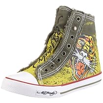Ed Hardy Highrise Canvas 29SHR107K, Unisex - Kinder Sneaker