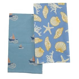 Nautical Seashore Kitchen Dish Towel - Set of 4 by PADMA