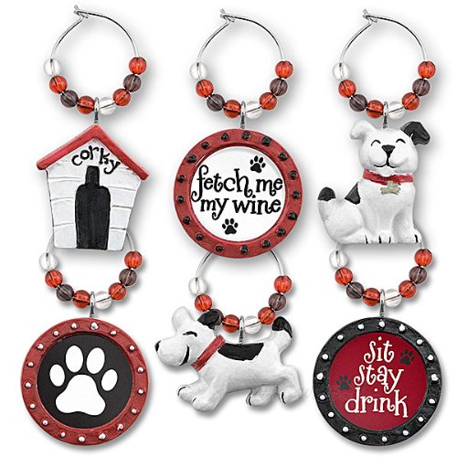 Wines Best Friend Dog Wine Glass Charms