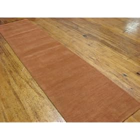 3x12 Orange Hand Tufted Wool Gabbeh Runner Rug by Heritage Unlimited