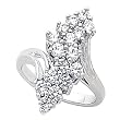 14K White Gold Diamond Ring - 1.90 Ct.