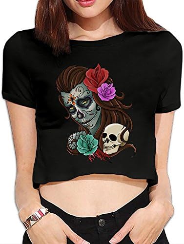 JUN Women's Dew Navel T Sugar Skull Brief Hipster Black XL