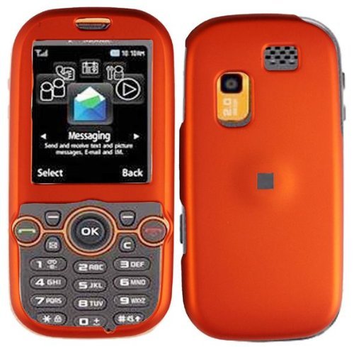 Orange Rubberized Hard Faceplate Cover Phone Case for Samsung Gravity 2 T469 T404G