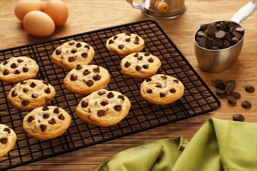 Premium 10 X 18 Inches Full Size Cross Grid Wire Cooling Rack for Baking for Cookies & Cup Cakes