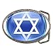 Belt Buckle of Jew Round Blue Jewish Star of David Hanukkah