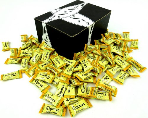 Chimes Mango Ginger Chews, 1 lb Bag in a Gift Box