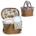 Outdoor Living : Catalina Driftwood Picnic Basket for 2