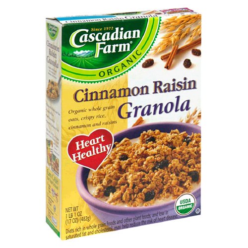 Cascadian Farms Cinnamon Raisin Granola, 17-Ounce Boxes (Pack of 6) by Cascadian Farms