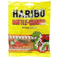 Haribo Gummi Candy, Rattle-Snakes, 5- Ounce Bags (Pack of 12)