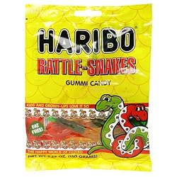Haribo Gummi Candy, Rattle-Snakes, 5-Ounce Bags (Pack of 12)