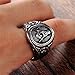 OAKKY Men's Stainless Steel Vintage Masonic Freemason Ring Biker Symbol Member Band Silver Black Size 11
