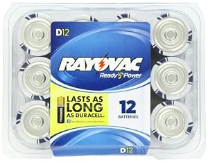 Rayovac 813-12PP Alkaline D Batteries (12-pack)