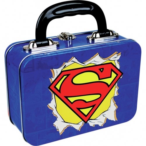  Superman - Merchandise - Tin Lunch Box / Tin Tote (Size: 7" x 6" x 3.25")