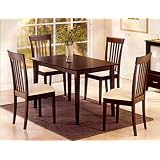 BEAUTIFUL SET OF 2 CAPPUCCINO FINISH CHAIRS W. CUSHION