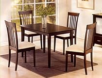 BEAUTIFUL SET OF 2 CAPPUCCINO FINISH CHAIRS W. CUSHION
