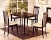 Kitchen & Housewares : BEAUTIFUL CAPPUCCINO FINISH SOLID WOOD TABLE WITH 4 CHAIRS