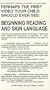 Perhaps the First Video Your Child Should Ever See: Beginning Reading & Sign Language (Ages 2 - 12) [VHS]