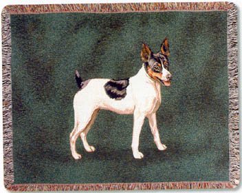Rat Terrier Dogs Cotton Tapestry Throw Blanket