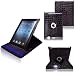 CrazyOnDigital Rotating Stand Leather Case with SLEEP AND WAKE Function for “The New iPad” 3rd Gen 2012 Model & Apple iPad 2 / iPad 3 3rd Generation Tablet AT&T Verizon 4G LTE (Dark Purple)