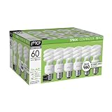 TCP 8CP1412 - 14 Watt Compact Fluorescent Spiral Light Bulbs (**12 PACK**) - 60 Watt Incandescent Equivalent - 2700K - Energy Star Listed