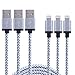 Mopow 3Packs 3FT Tangle Free Nylon Braided Lightning Cable 8 Pin USB Charging Cord with Aluminum Connector for Apple iPhone 6/6s/6 plus/6s plus, 5c/5s/5, iPad Air/Mini, iPod Nano/Touch