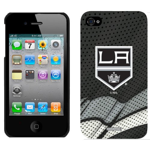 NHL Los Angeles Kings - Home Jersey design on AT&T, Verizon, and Sprint iPhone 4 / 4S Snap-On Case by Coveroo