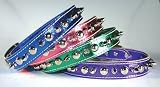 Metallic Signature Leather Spike & Stud Collar