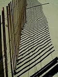 IMAGE OF Beach Fence and its Shadow Meander Up the Beach Premium Photographic Poster Print by Todd Gipstein, 24x32