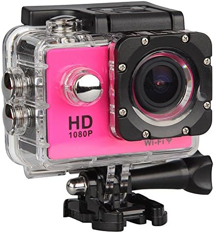 YOCI 1080P FHD 12M Wifi Waterproof 30m Ourdoor Sports Action Video Camera DV Body Mounted Camcorder with NT96655 DSP 2.0 inch LCD 170 Degree Wide Anlge Lens 16 Sports Accessories Included (Red)