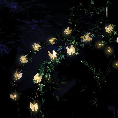 Premier 20 Gold Sparkling Mesh Butterfly Lights