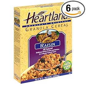 Heartland Granola Cereal, Raisins, 16-Ounce Box (Pack of 6)