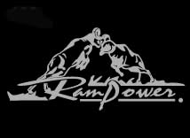 Ram Power Upstream Images Silver Vinyl Wildlife Car Truck Window Decal Sticker