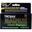 Trojan Magnum Twister - Lubricated Condoms, 12 Pack