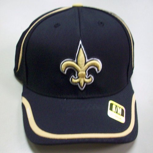 New Orleans Saints Structured Flex Fitted Hat Size S/m