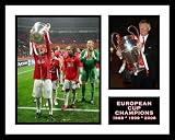 Wayne Rooney Manchester United - UEFA Champions League with Trophy - Framed Milestone 8x10 Photograph