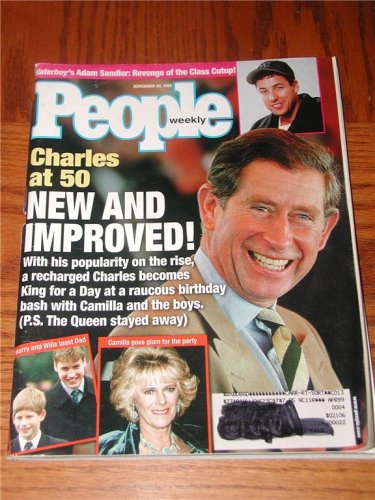 People Magazine Back Issue November 1998 Prince Charles Cover Adam Sandler