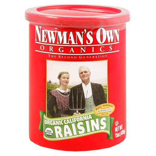 Newman's Own Organics Organic California Raisins, 15-Ounce Cans (Pack of 6)